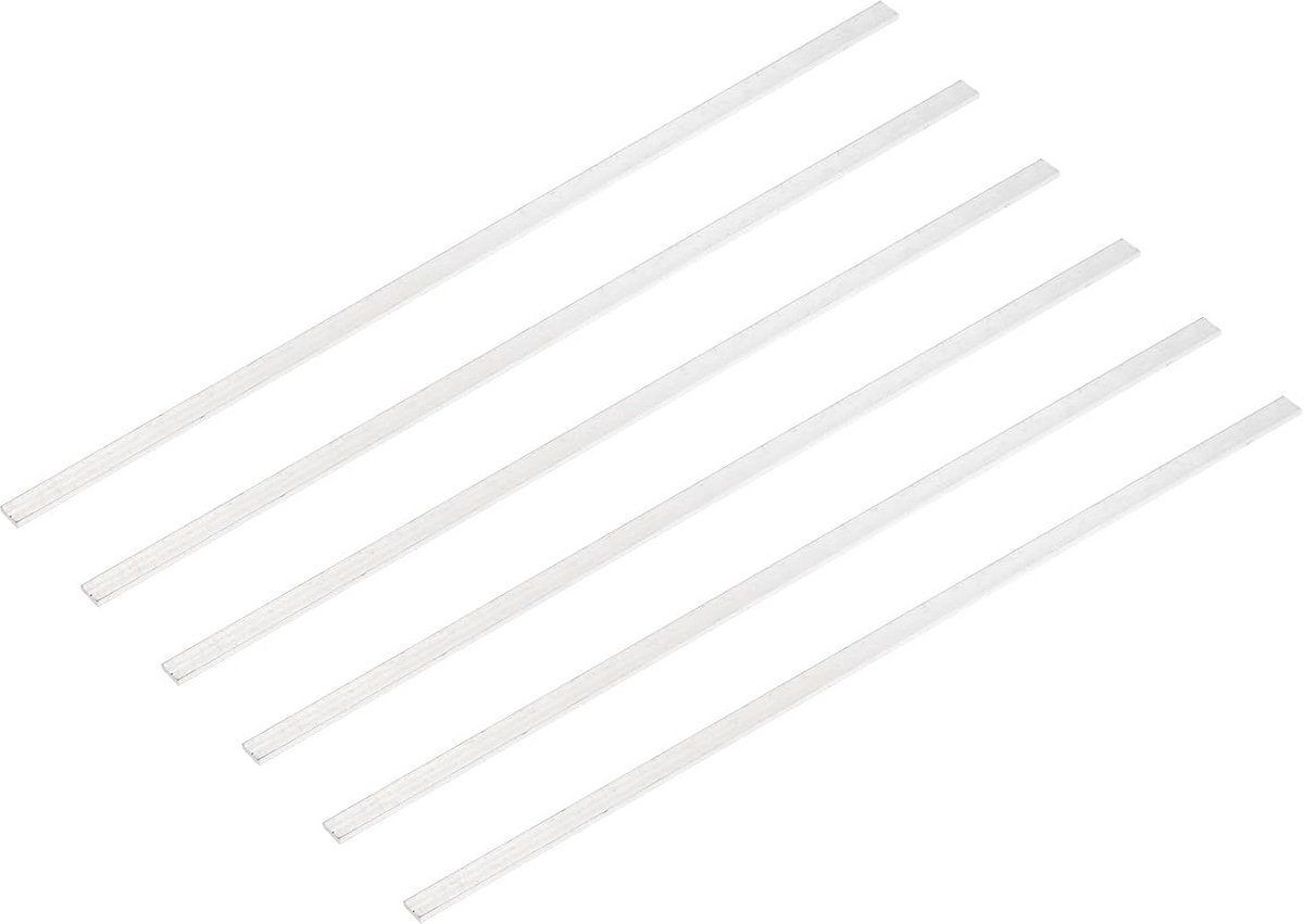 6 Stuks Vierkante Aluminium Platte Staven 2mm x 8mm x 305mm 6061 Aluminium Profiel