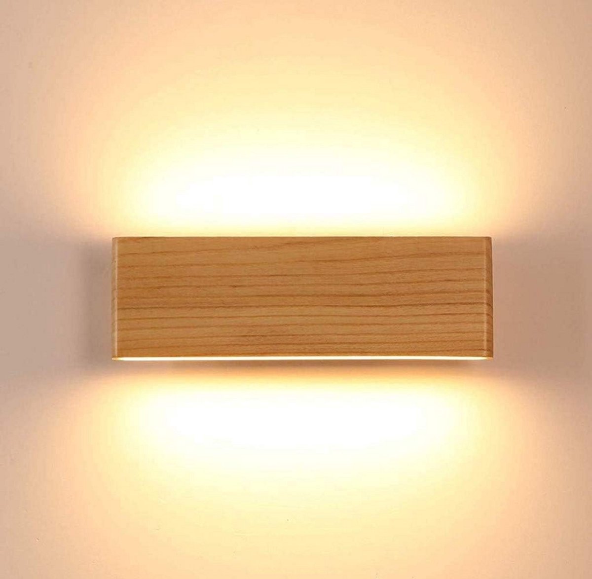 Moderne Houten LED Wandlamp Binnenverlichting Warm Wit voor Woonkamer Slaapkamer Gangtrap