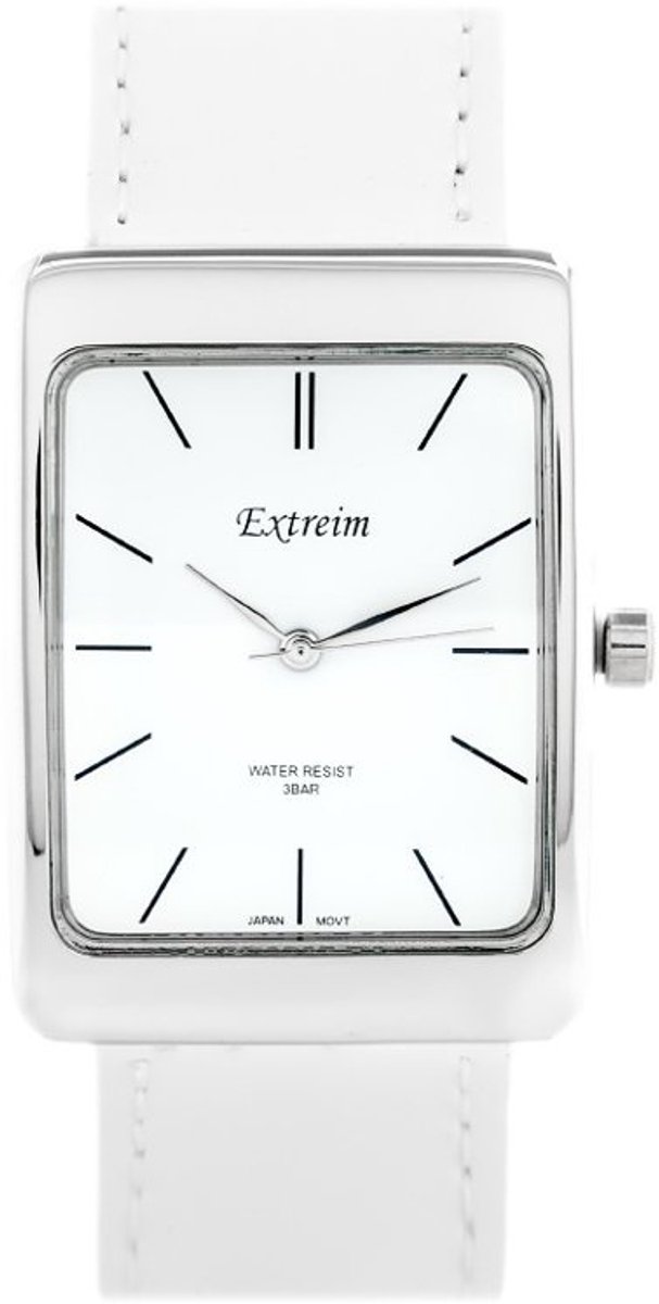 Extreim EXT-7000A-4A - Dameshorloge - Zilveren Kast - Witte Tarcza - Miyota Mechanisme