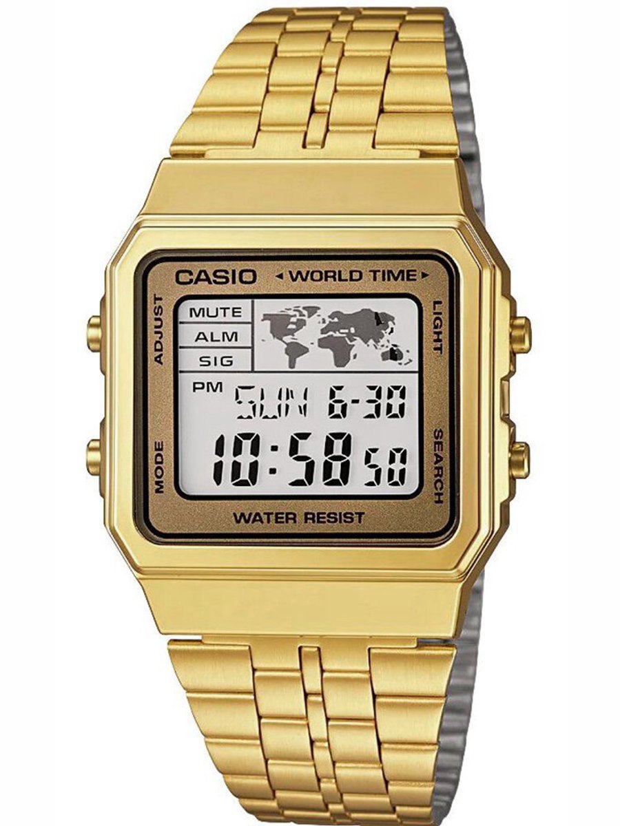 Casio A500WGA-9D unisex horloge - Goudkleurig