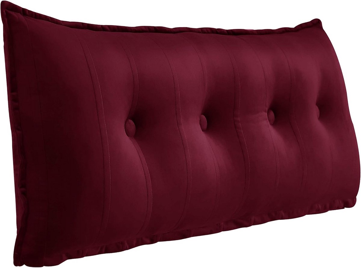 Luxe Rechthoekig Rugkussen Velvet 120 cm - Comfortabel Lees- en Steunkussen voor Bed
