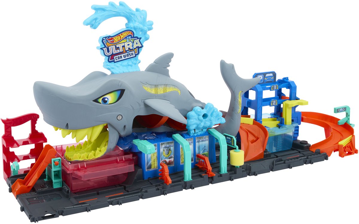 Hot Wheels City Ultra Shark Car Wash