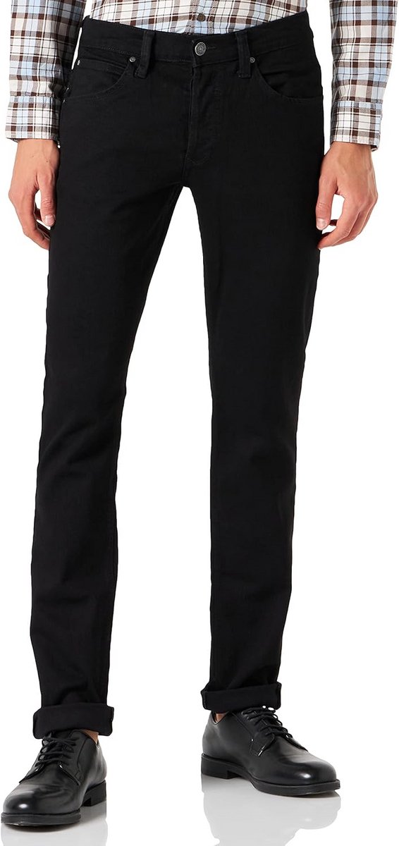 Heren Jeans Stretch Slim-fit Zwart Korte Broeken