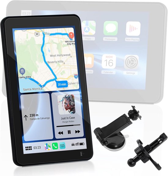 7 Inch Multimedia Screen 7 Inch Draadloze Carplay en Android Auto Auto Multimedia Display | bol