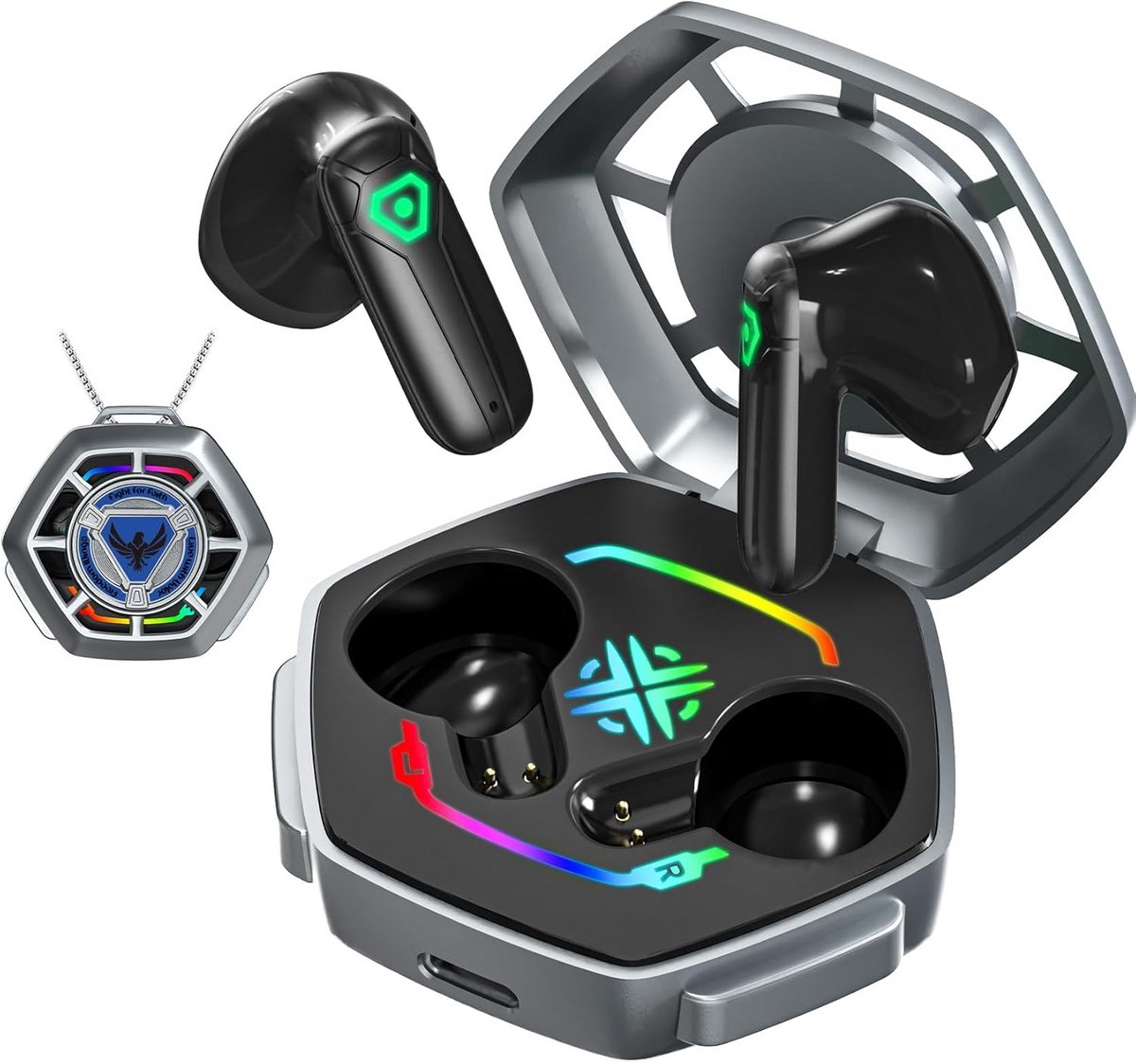 Draadloze Oordopjes met ANC en USB-C Opladen - Mecha Design voor Jongeren