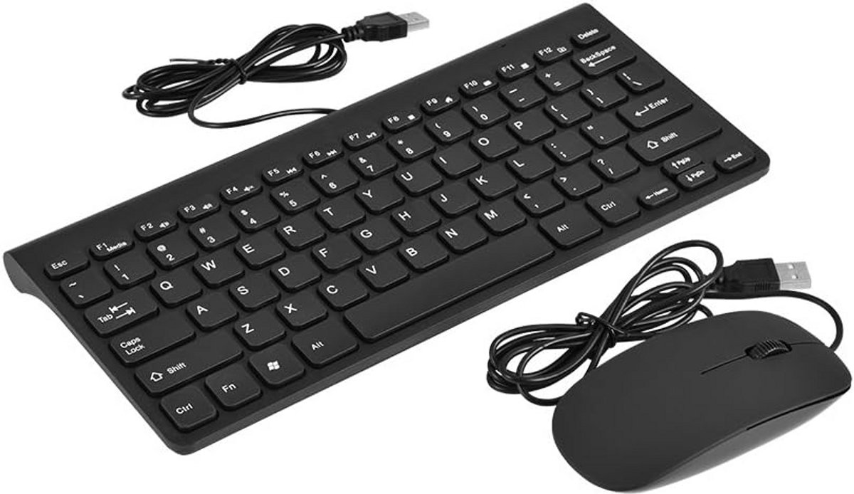 Bedraad Toetsenbord en Muis Set met Ergonomische Polssteun