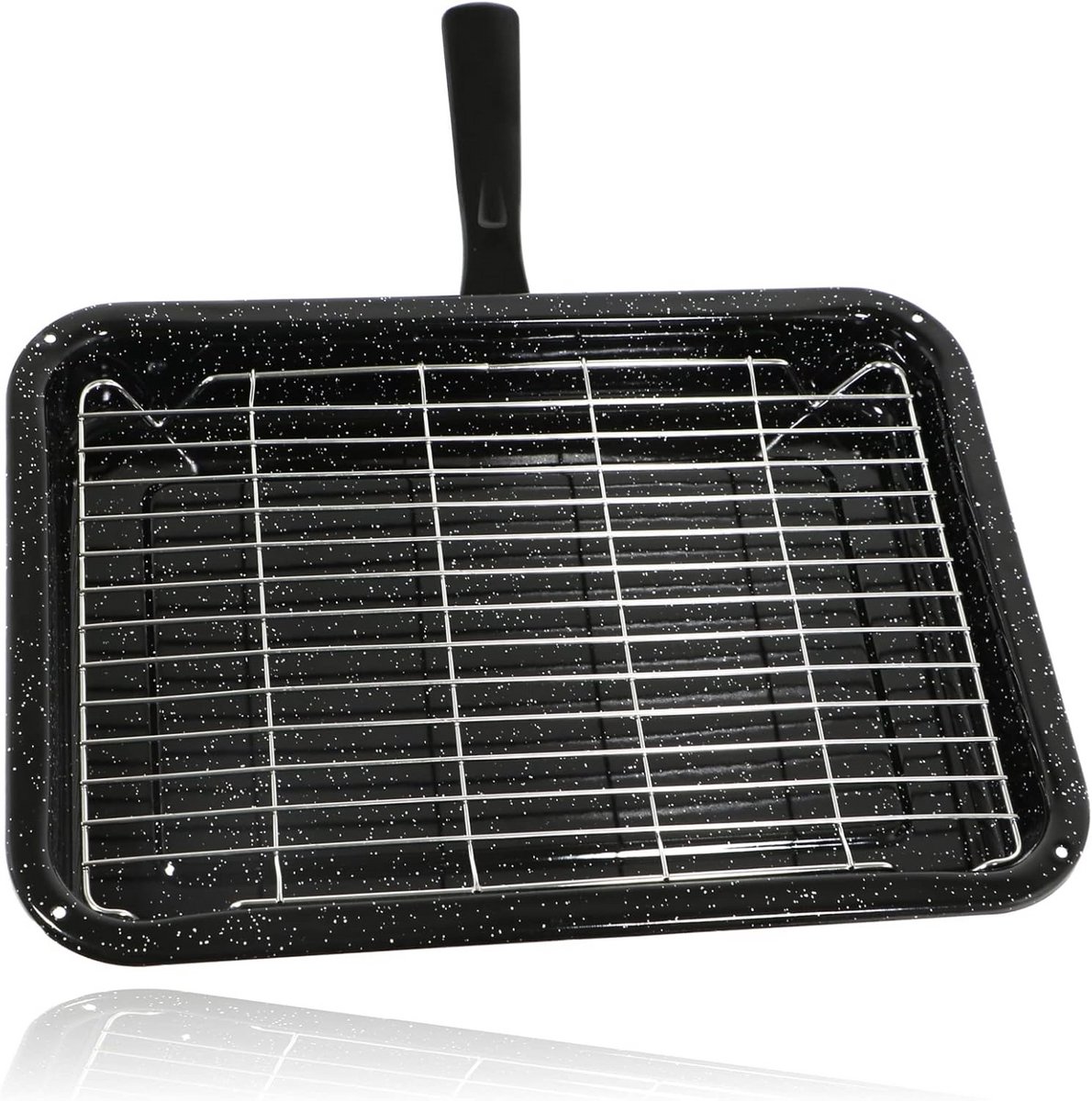 Universele Kleine Oven- en Grillpan Set met Rooster en Afneembaar Handvat