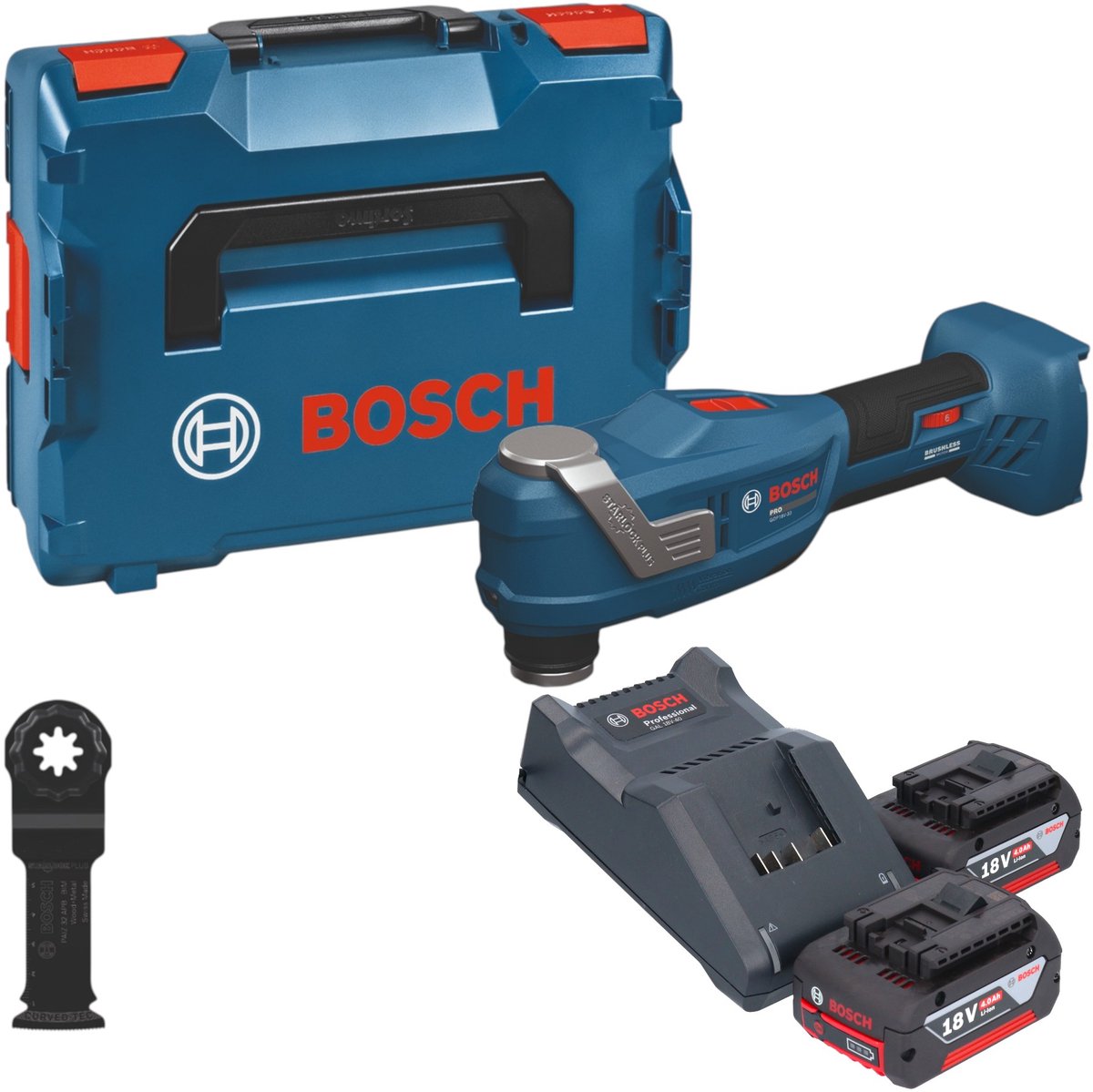 Bosch GOP 18V-30 accu multifunctioneel gereedschap 18 V Starlock Plus Brushless ( 06018G3001 ) + L-Boxx - zonder accu, zonder oplader
