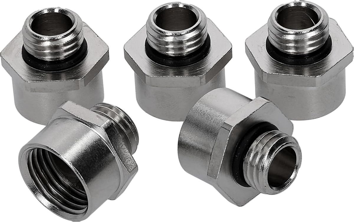 5 stuks Kalitec D5712160 verlengstukken met O-ring M12/M16 messing
