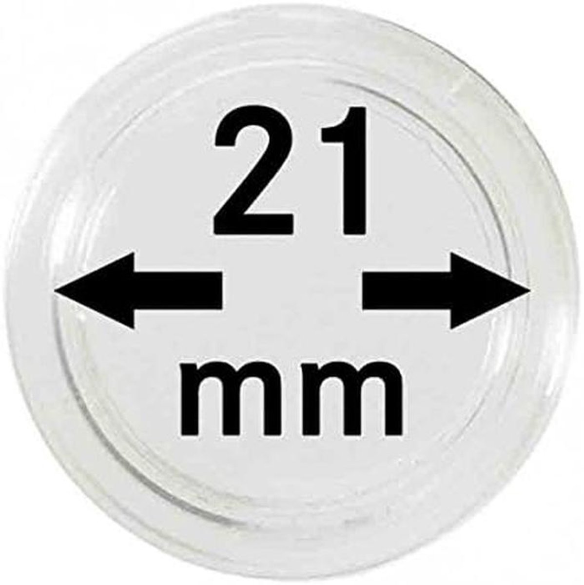 Munt capsules voor munten met 21 mm diameter - Set van 10