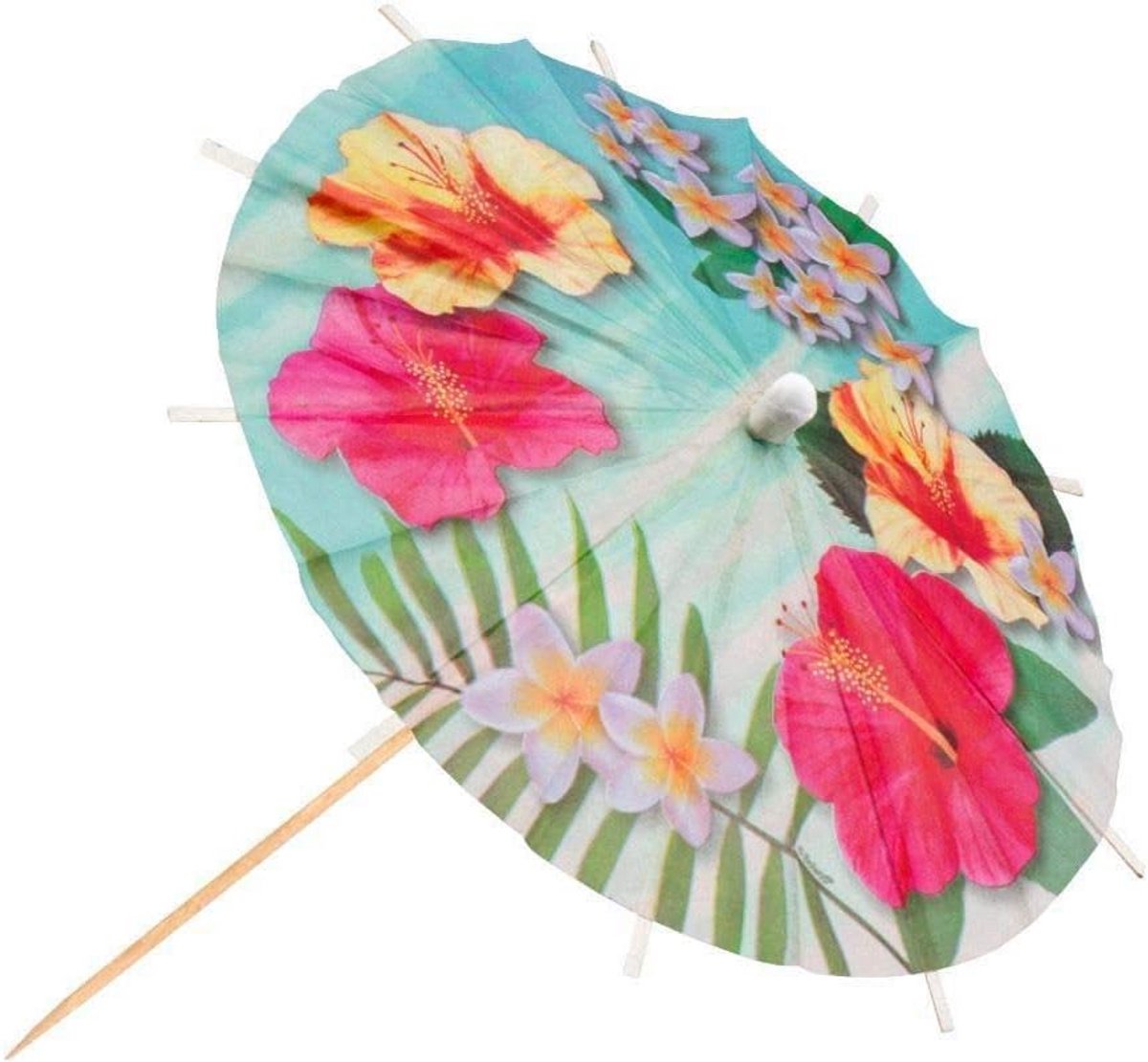 Set van 6 Cocktail Parasols voor Hawaii en Feestdecoratie