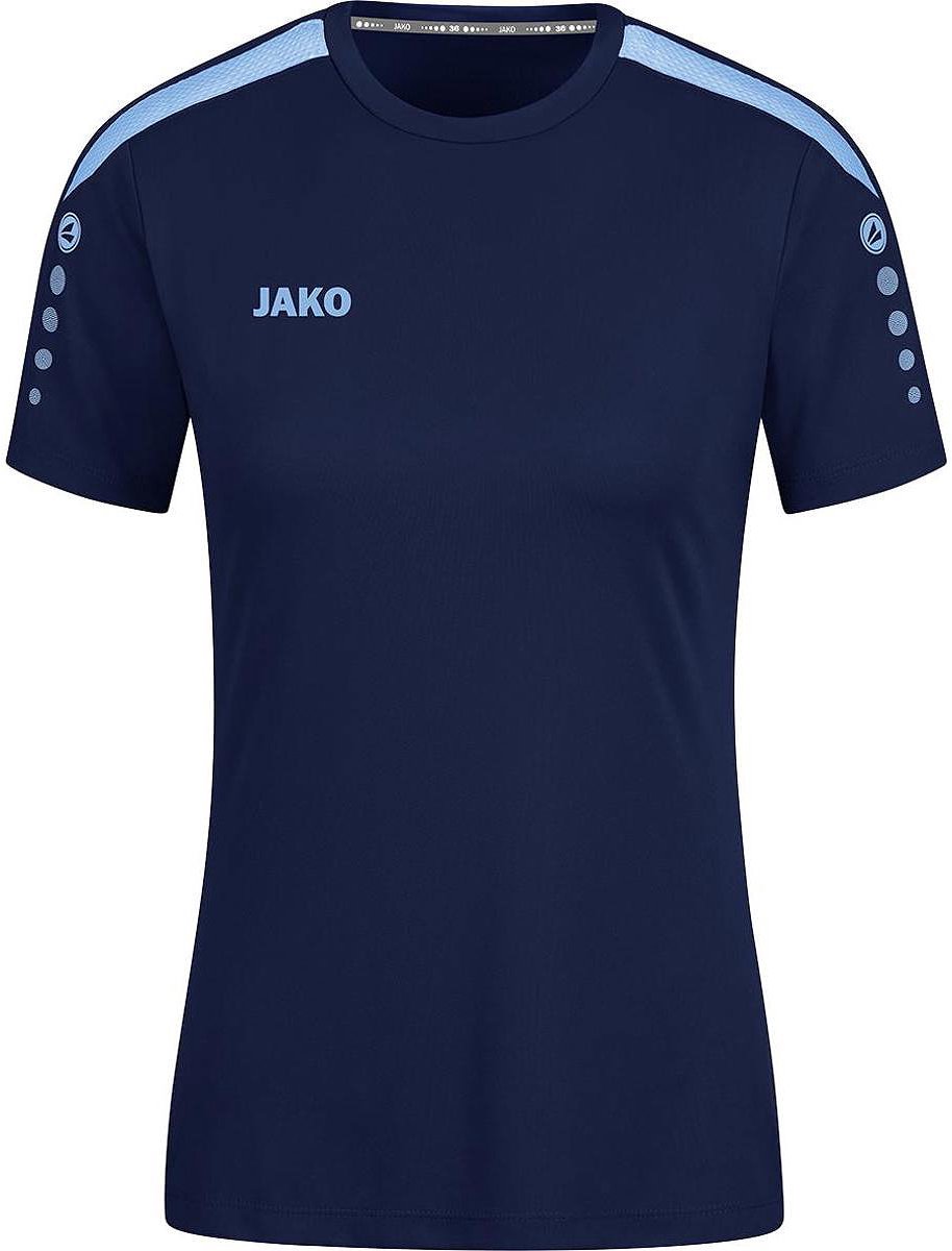 JAKO Shirt Power Korte Mouw Dames Marine-Blauw Maat 36