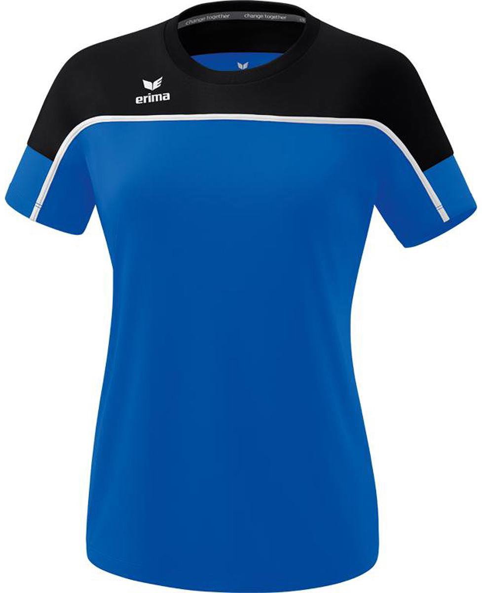 Erima Change T-Shirt Dames - New Royal / Zwart / Wit | Maat: 34