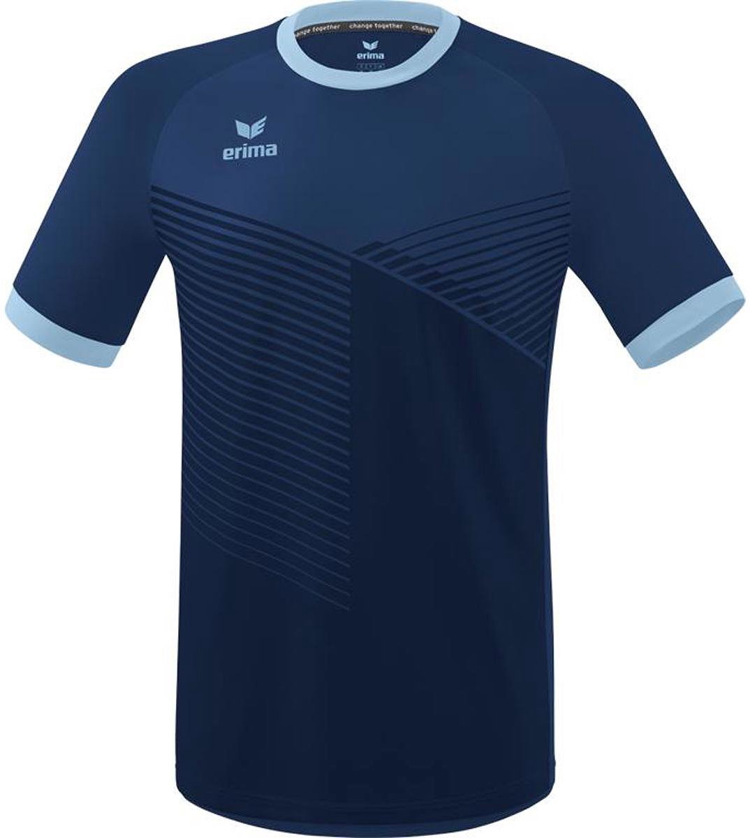 Erima Mantua Shirt Korte Mouw Heren - New Navy / Faded Denim | Maat: S