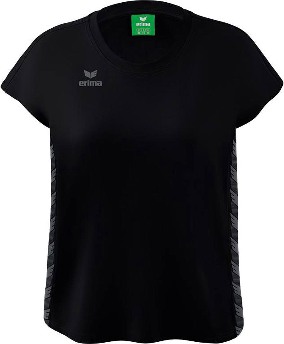 Erima Essential Team T-Shirt Dames - Zwart / Slate Grey | Maat: 44