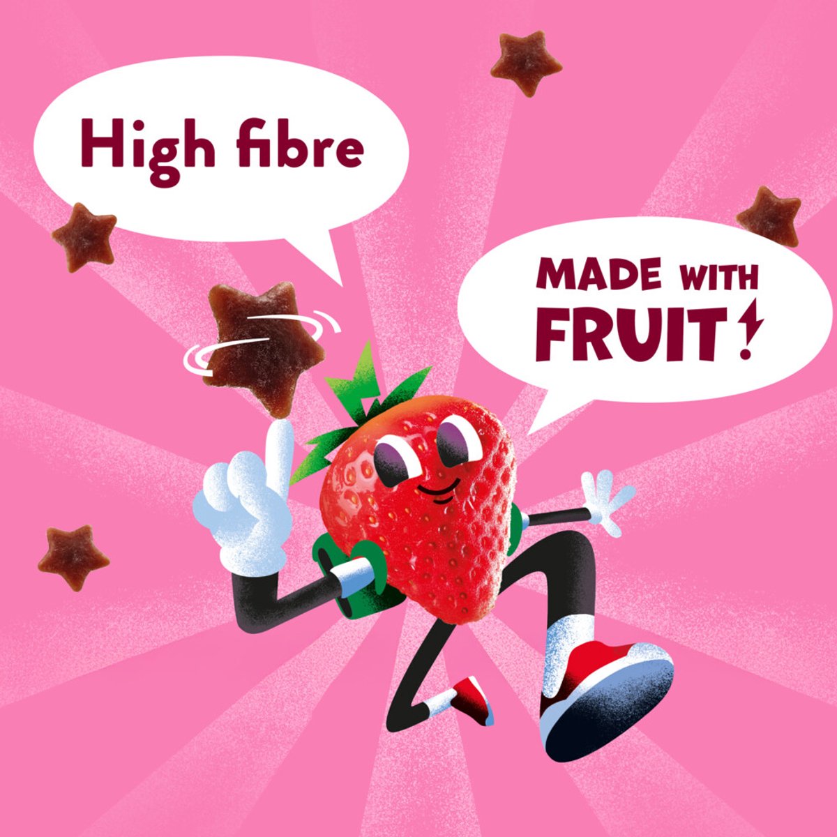 Goodies - Fruitsnoepjes Aardbei - 6 x 17 gr - Voordeelverpakking