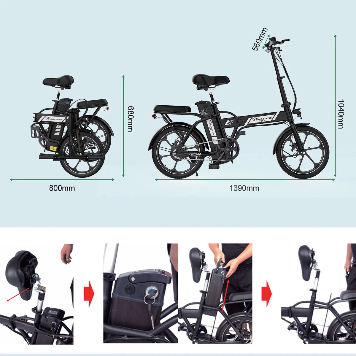 LUMÈ STORE Elektrische Fiets 16 Inch - Vouwfiets thumbnail 5