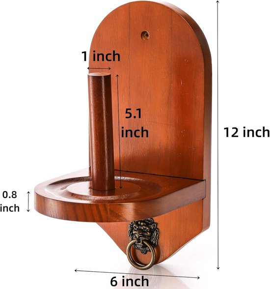 Krijthouder Muur - Houten Krijtconsole - Biljart Accessoire - Ruimtebesparend Ontwerp - 6x12x6.7 inch - Bruin — afbeelding 4