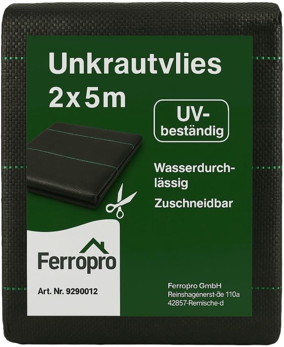 Ondergrondweefsel - Onkruiddoek folie - Tuinonderhoud - Waterdoorlatend scheurvast - 2x5 meter