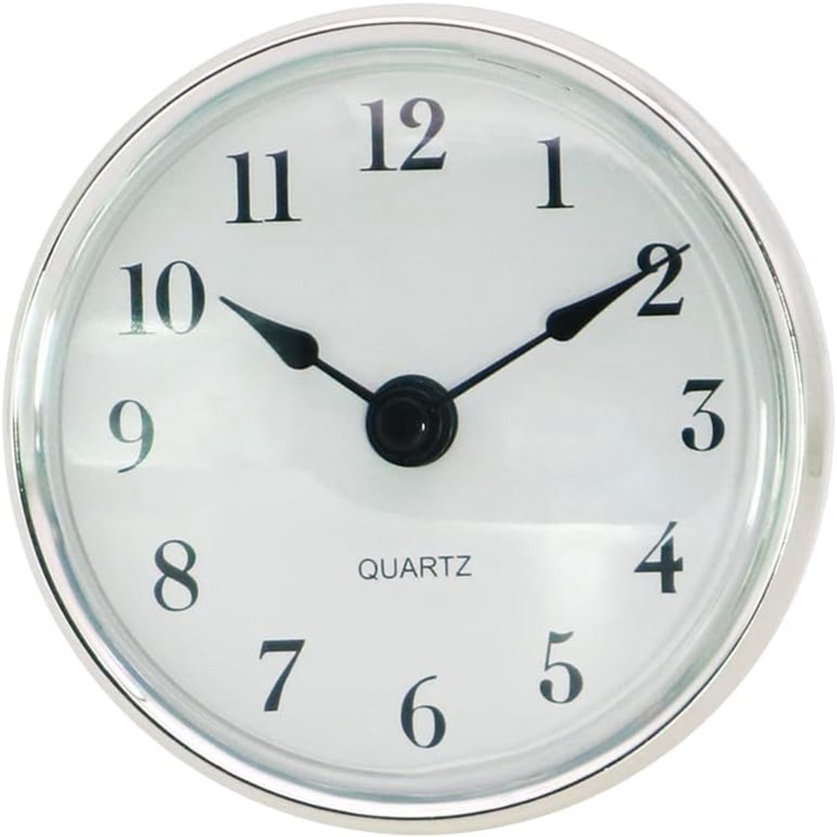 Klok uurwerk - Quartz uurwerk - Klok reparatie - Met Romeinse cijfers - 80mm diameter - Zilverkleurig