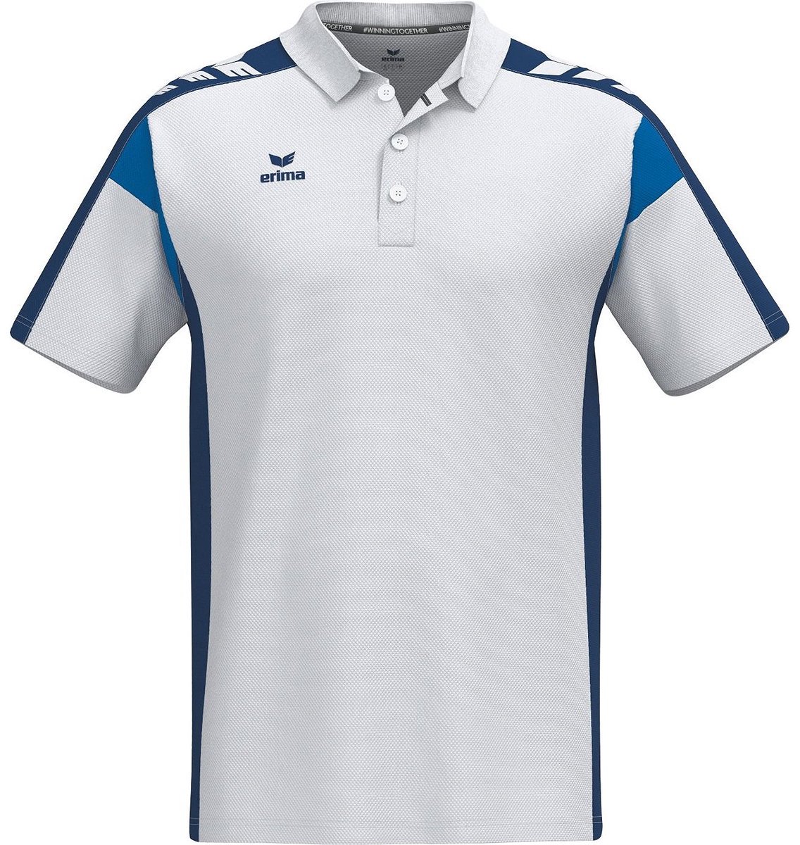 Erima Celebrate 125 Polo Heren - Wit / New Navy | Maat: 3XL