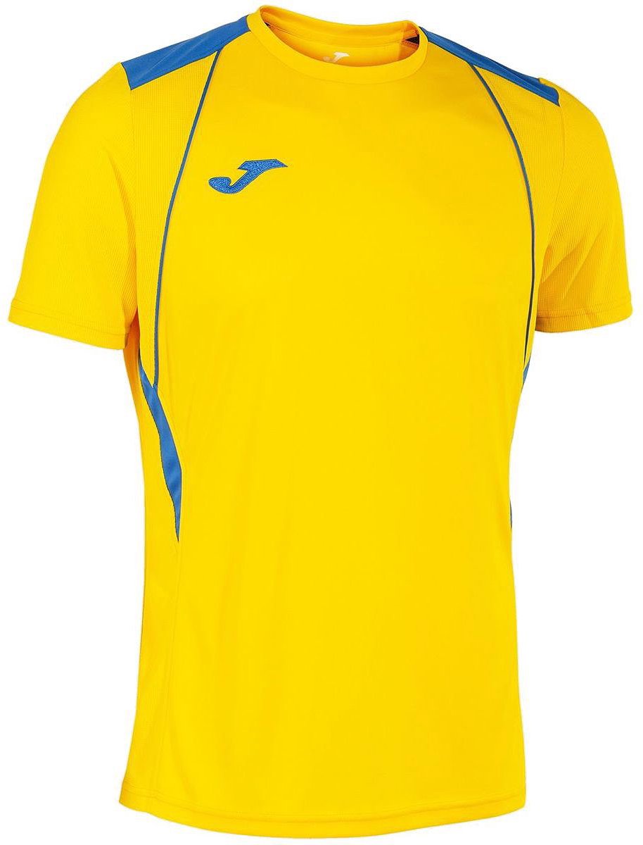 Joma Championship VII Shirt Korte Mouw Kinderen - Geel / Royal | Maat: 152