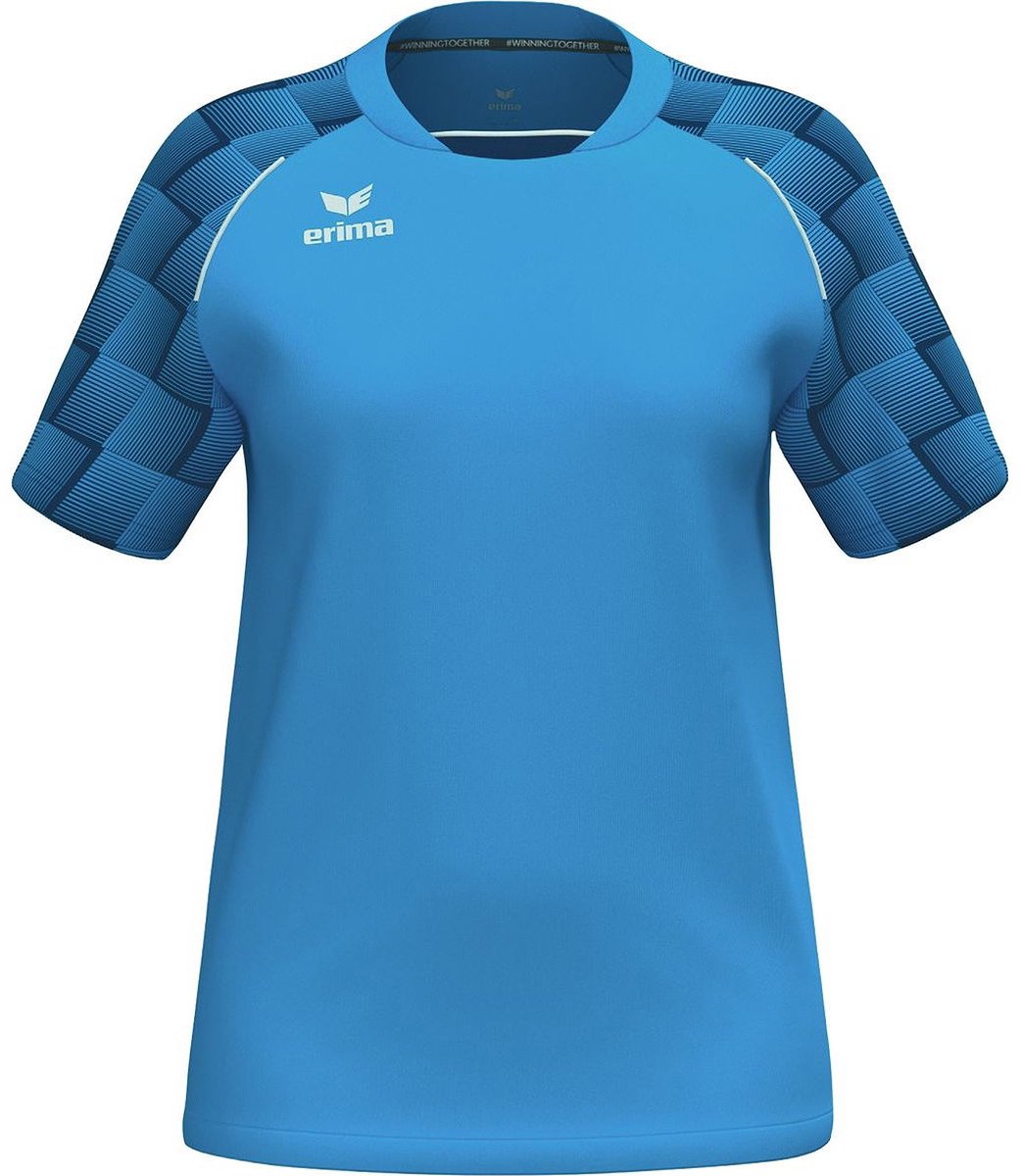 Erima Evo Star Shirt Korte Mouw Dames - Curaçao / New Navy | Maat: 38