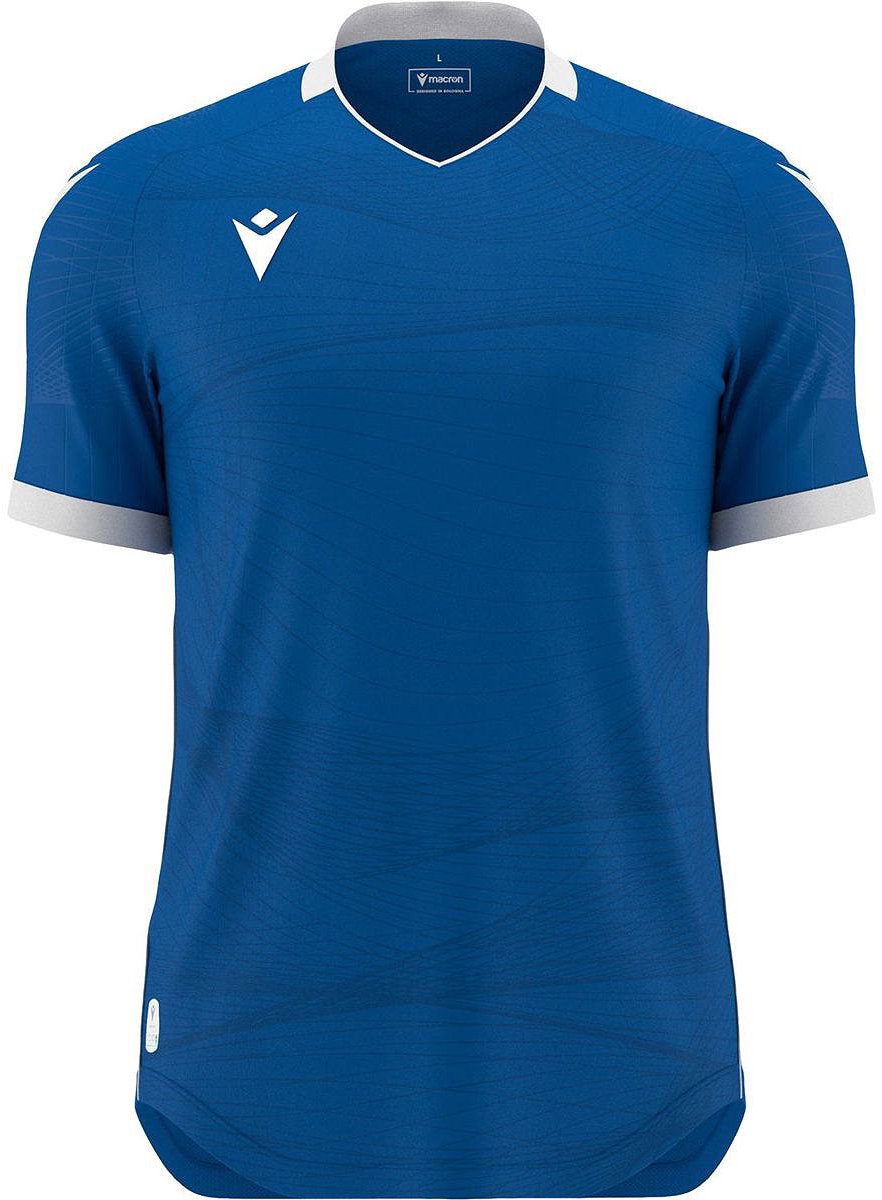 Macron Wyvern Eco Shirt Korte Mouw Heren - Royal / Wit | Maat: L