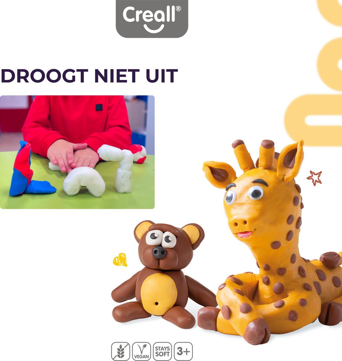 Creall Supersoft boetseerklei - blauw - hersluitbare emmer - 1750 gram - glutenvrij - gemaakt in Nederland — afbeelding 4