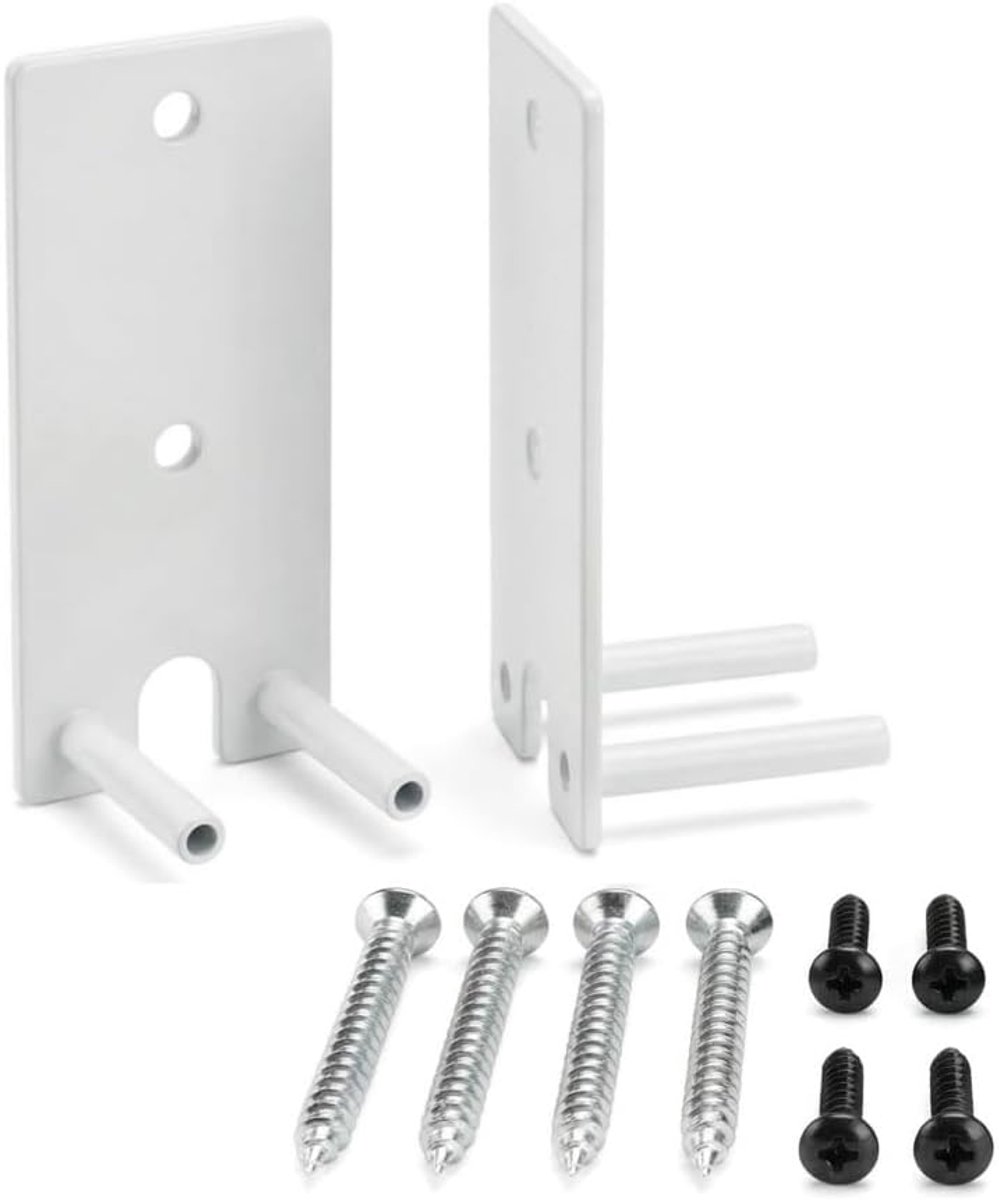 Muurbeugels - Bevestigingsmateriaal - PA Podium - IJzeren Constructie - 7.3 x 2.5 cm - Wit