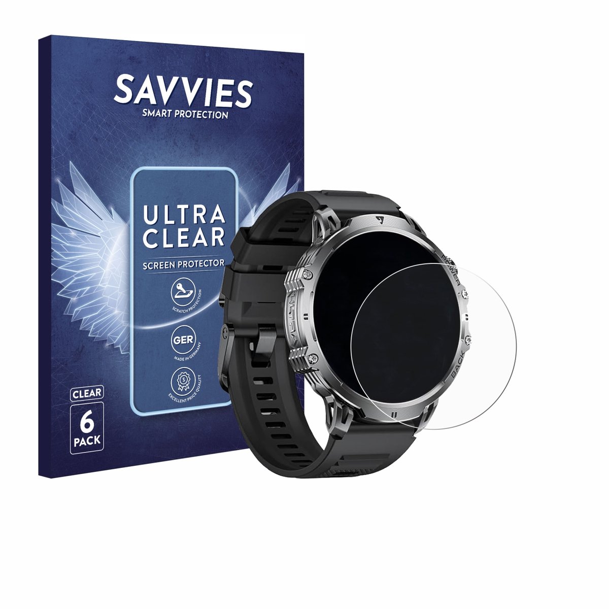 Savvies - Screenprotector voor LIGE EF13-B 1.85" - Folie Beschermfolie transparant 6 Stuks