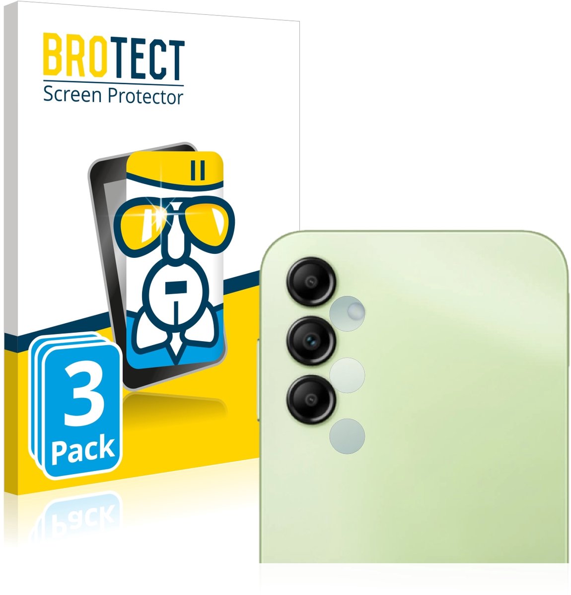 Brotect Screenprotector 3 Stuks Voor Samsung Galaxy A14 5G (Alleen Camera Lens) Beschermglas Transparant