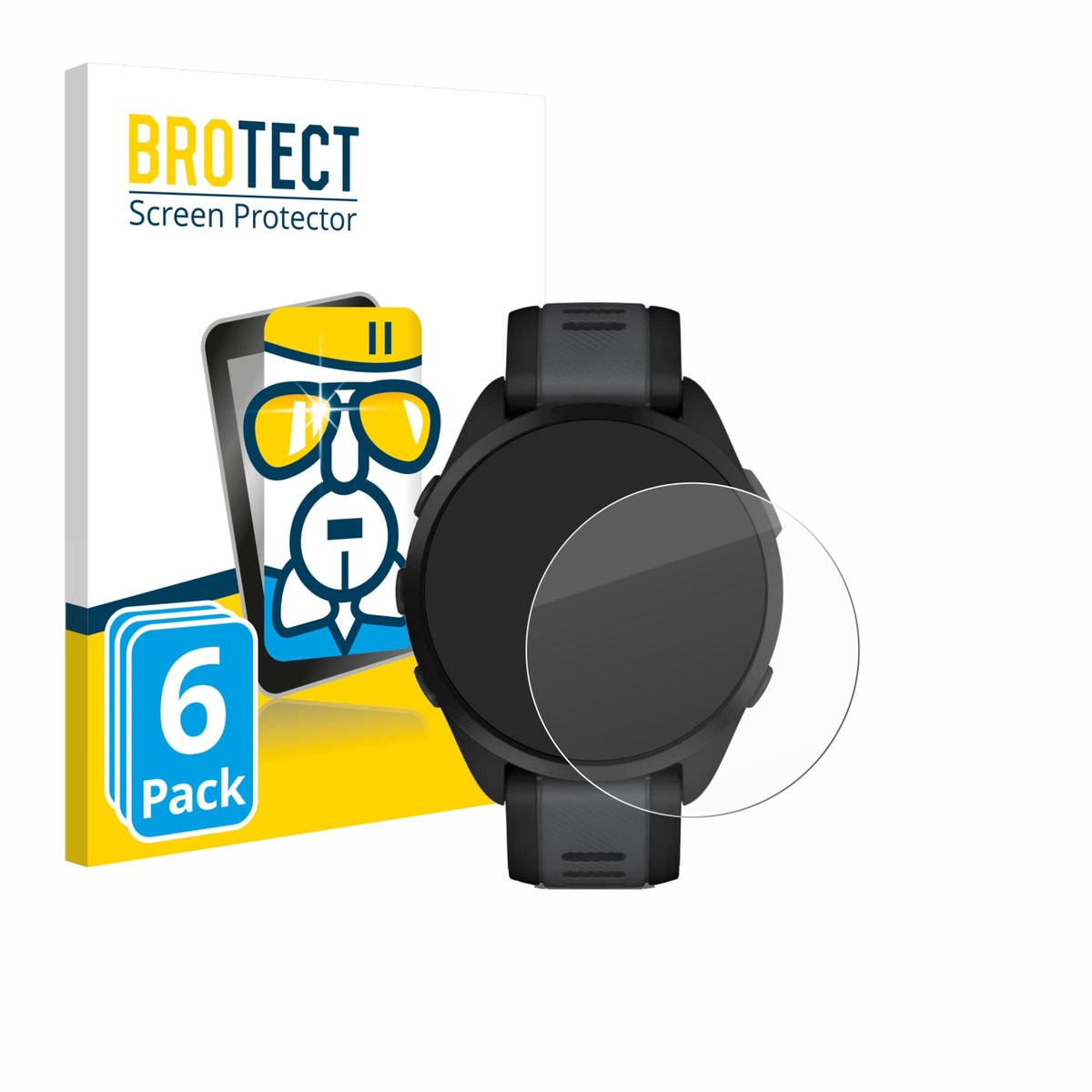 Screenprotector 6 Stuks voor Garmin Forerunner 165 Music Beschermglas transparant
