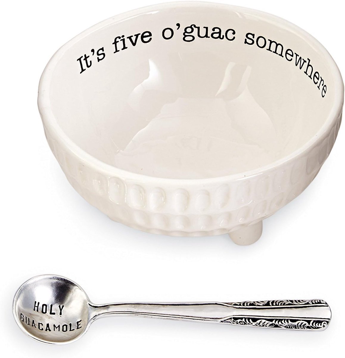 Serveerschotel Set - Dip Kom - Feestelijke Gelegenheden - Met Lepel - 15 x 7.6 cm - Wit