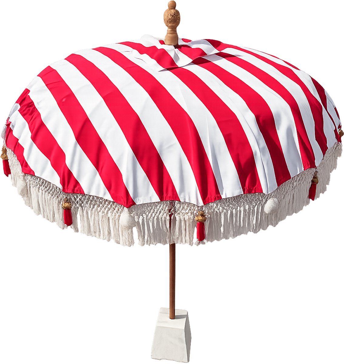 Parasol Bali Rood/Wit - Ø185cm