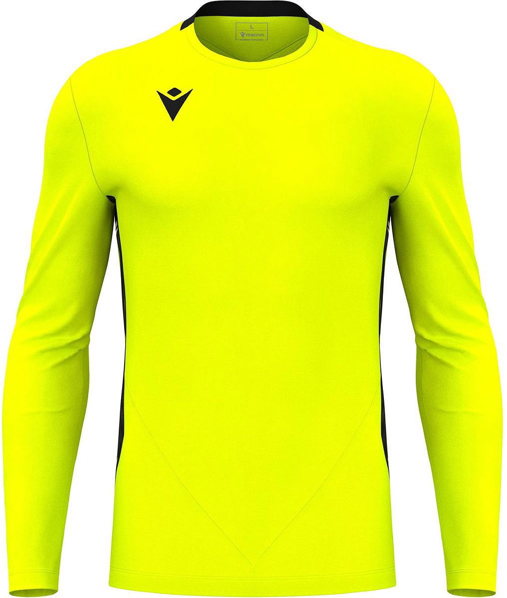 Macron Argo Keepershirt Lange Mouw Kinderen - Fluogeel / Zwart | Maat: 7-8 Y