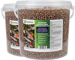 Famiflora Koi Mix OSW voer voor koivissen - 2x 5L (=10L / 3.36KG) - 6mm Korrel - Premium Koivoer - Met Astaxanthine voor Intense Kleuren - Stimuleert gezonde groei zodat je koi groot en sterk worden