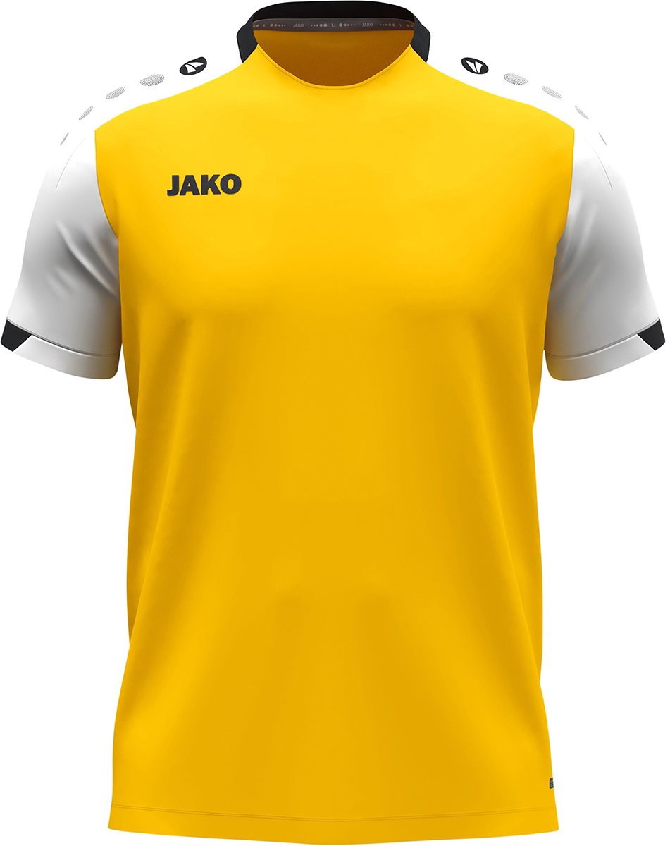 Jako Dynamic T-Shirt Kinderen - Geel / Wit / Zwart | Maat: 116