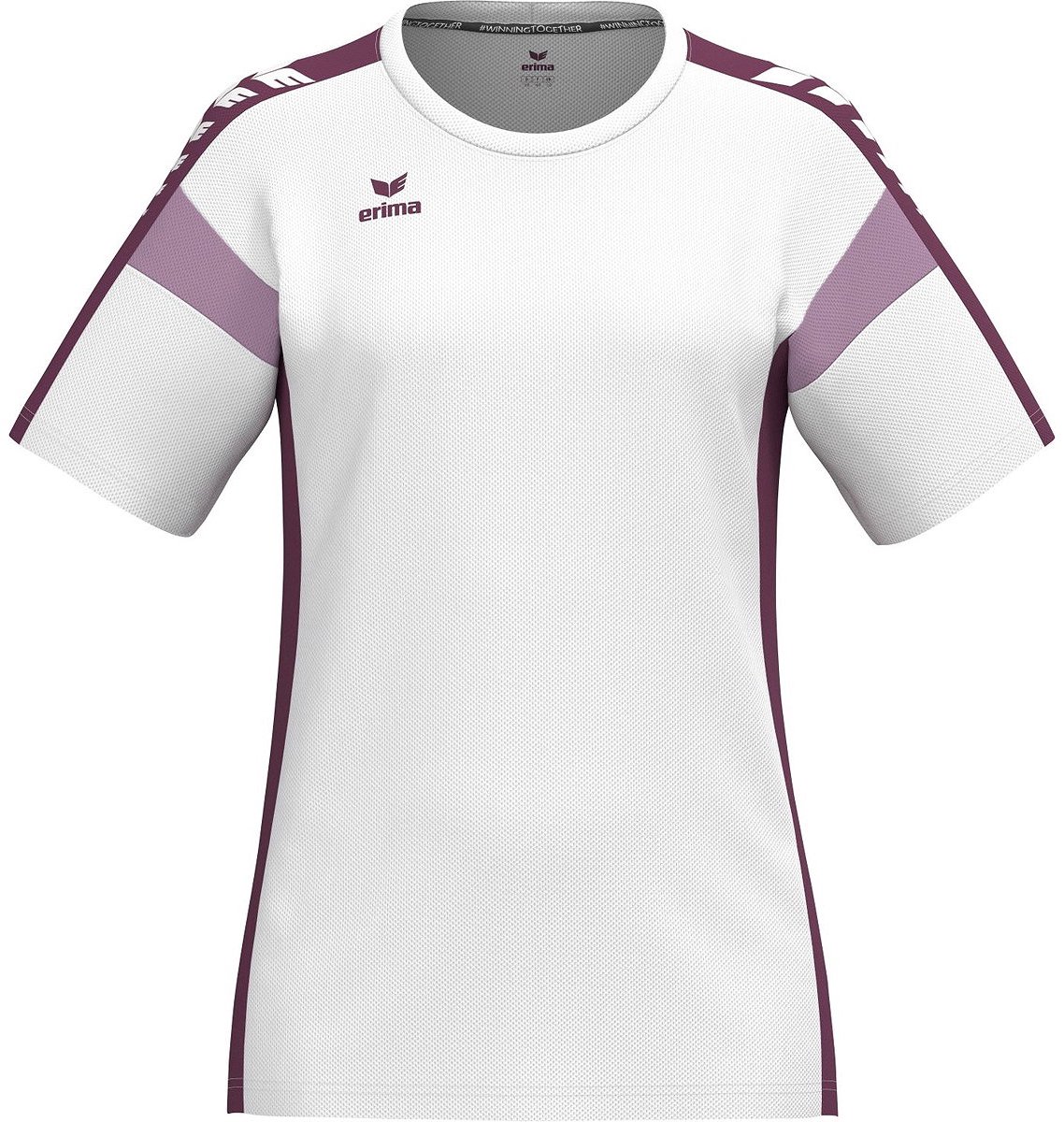 Erima Celebrate 125 T-Shirt Dames - Wit / Burgundy | Maat: 36
