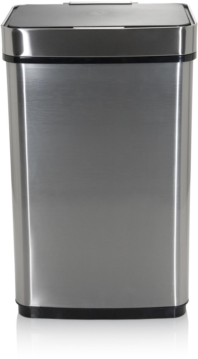 Prullenbak CLEAN IV met infraroodsensor 60L zilver Staal hjh OFFICE