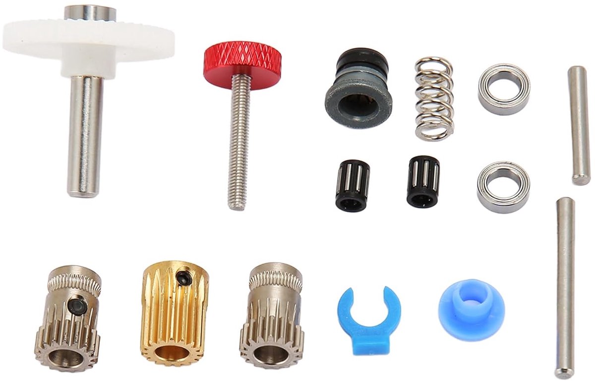 Extruder Tandwiel Kit - Dubbele Versnelling - 3D Printen - Gelegeerd Staal - 15 Delig