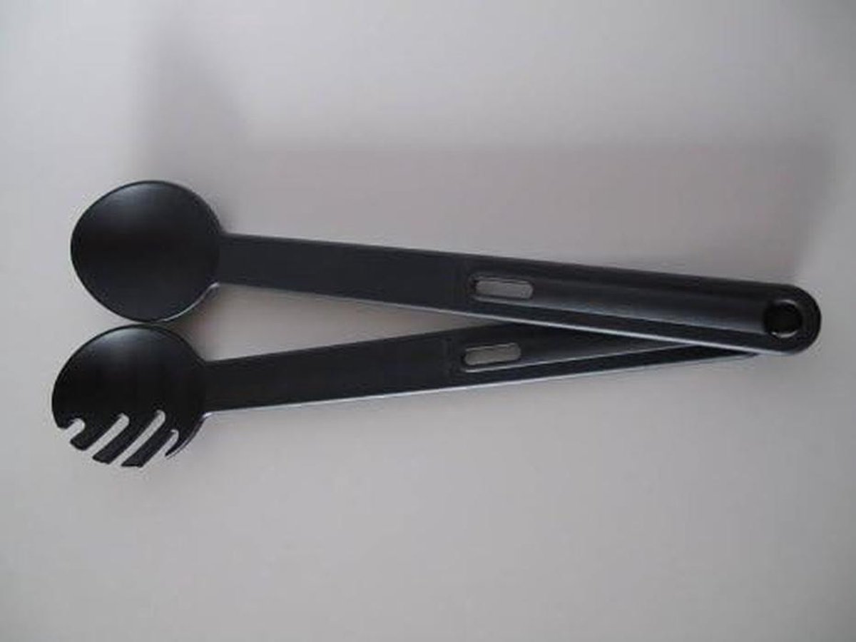 Salade Tang - Pastatang - Serveren van Salade - Vaatwasserbestendig - 32 cm Lengte - Zwart