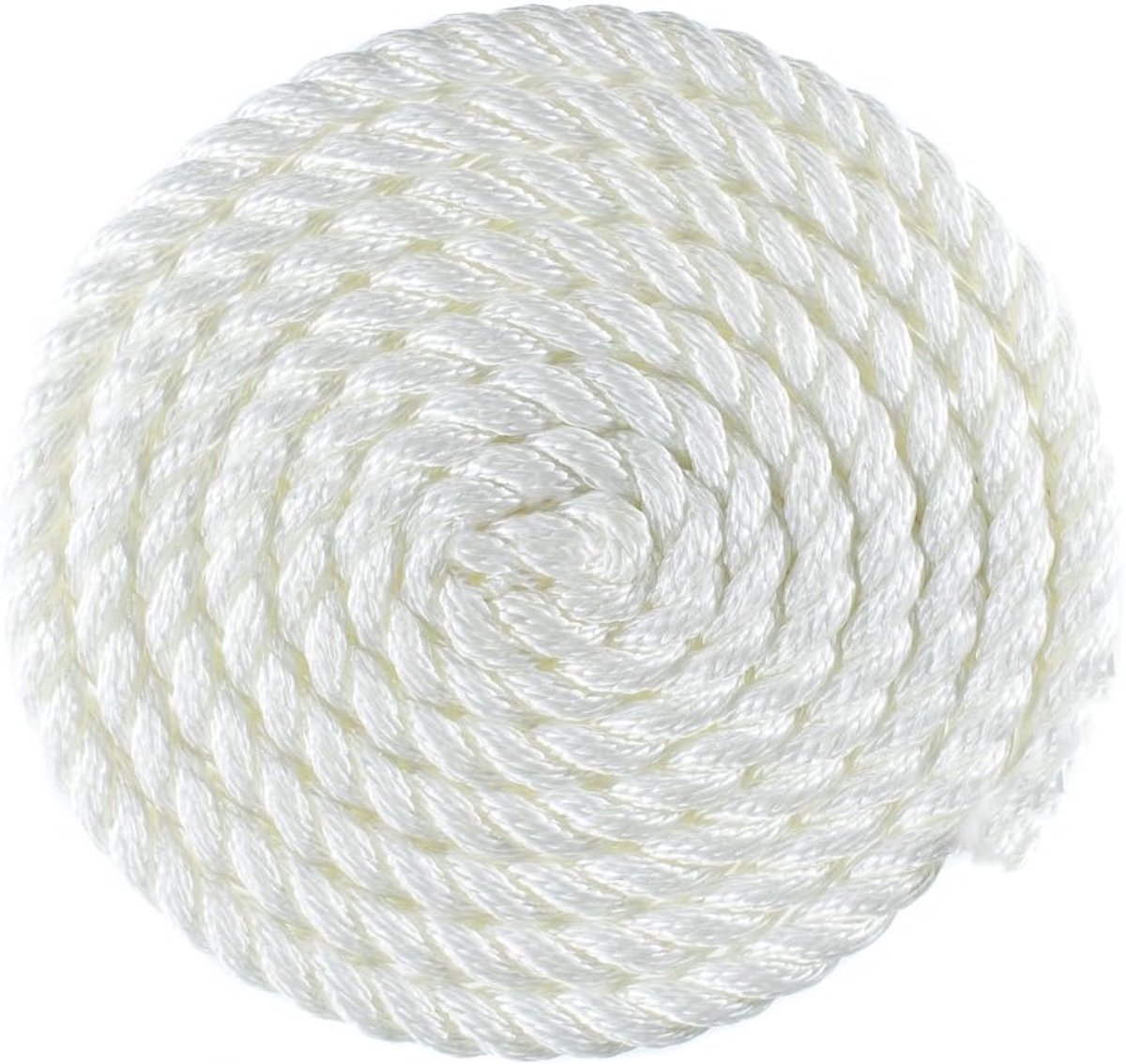 Gedraaid Nylon Touw - Multifunctionele Hulplijn - Veelzijdig Gebruik - Bestand tegen Vocht - 5/8 Inch x 25 Voet - Wit