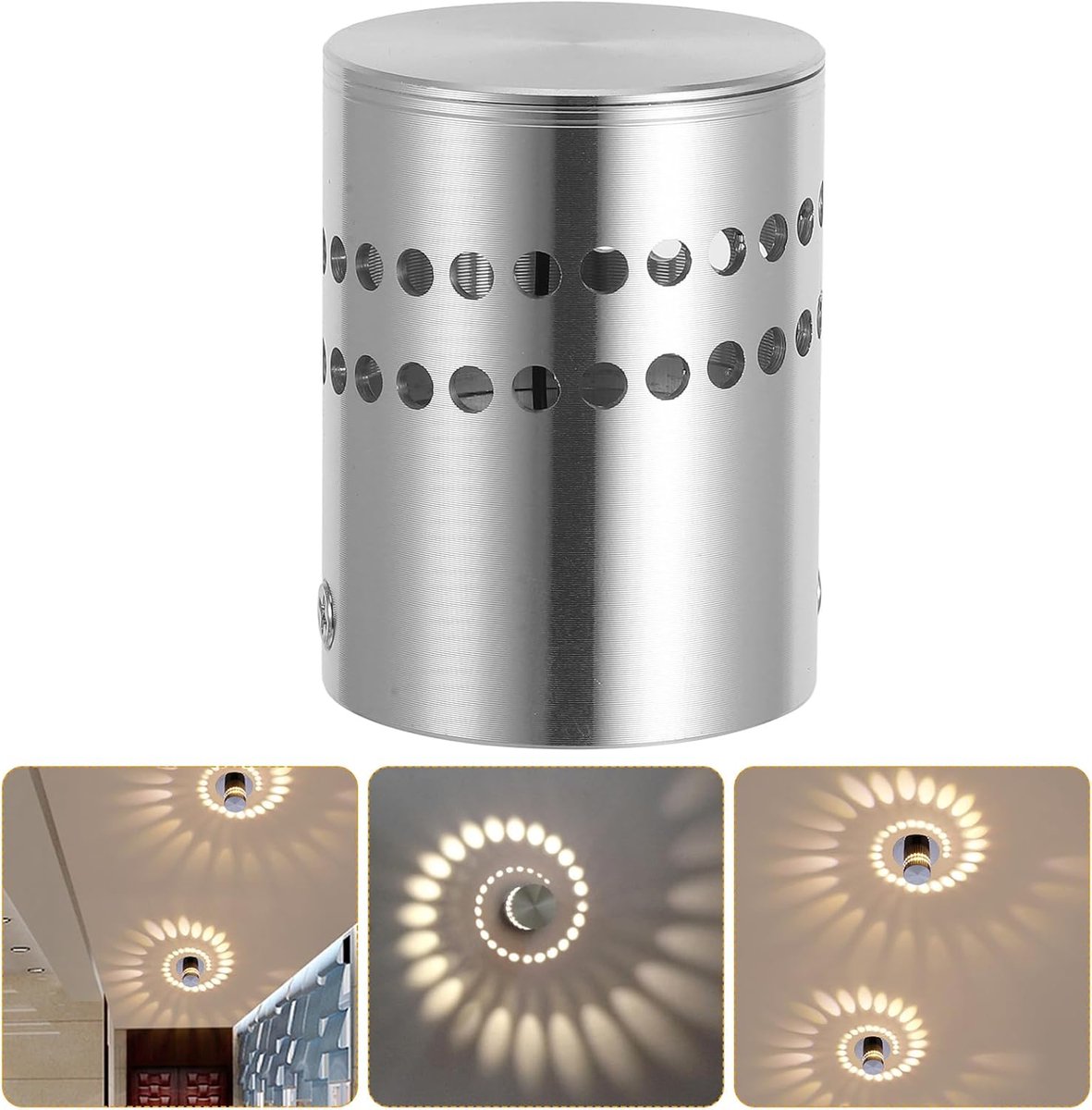 Moderne LED Wandspot & Plafondspot – 1W/3W – Aluminium – Sfeerverlichting – voor Woonkamer