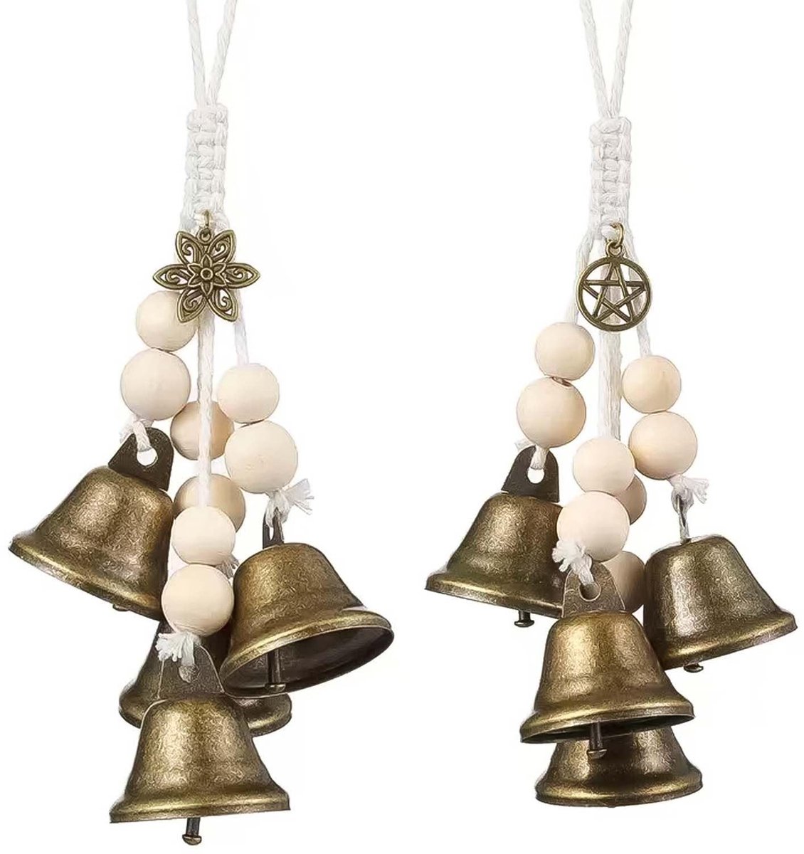 Metal Wind Chime - Spirituele Bescherming en Decoratie voor Binnen en Buiten – Handgemaakt met Antieke Sleutels en Symbolen