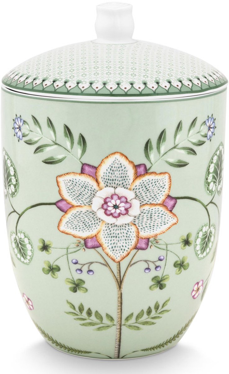 Pip Studio - Voorraadpot Lily & Lotus Groen - Porselein - Luchtdicht