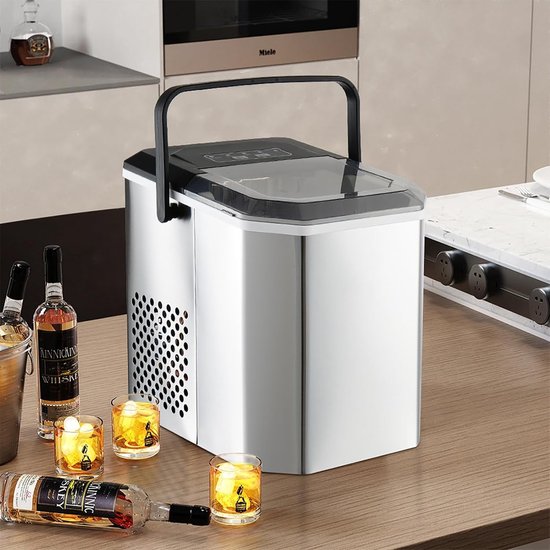 Automatische Ijsmachine - Aanrecht IJsmaker - Snelle IJsblokjes - Zelfreinigend Ontwerp - 9 Stuks Per Keer - Roestvrij Staal — afbeelding 5