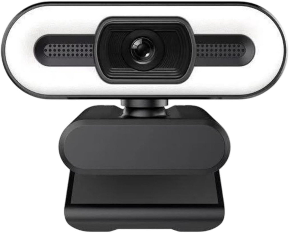 4K Webcam - Streaming Camera - Live Streams - Geïntegreerd Vullicht - 12 x 6 x 3 cm - Zwart