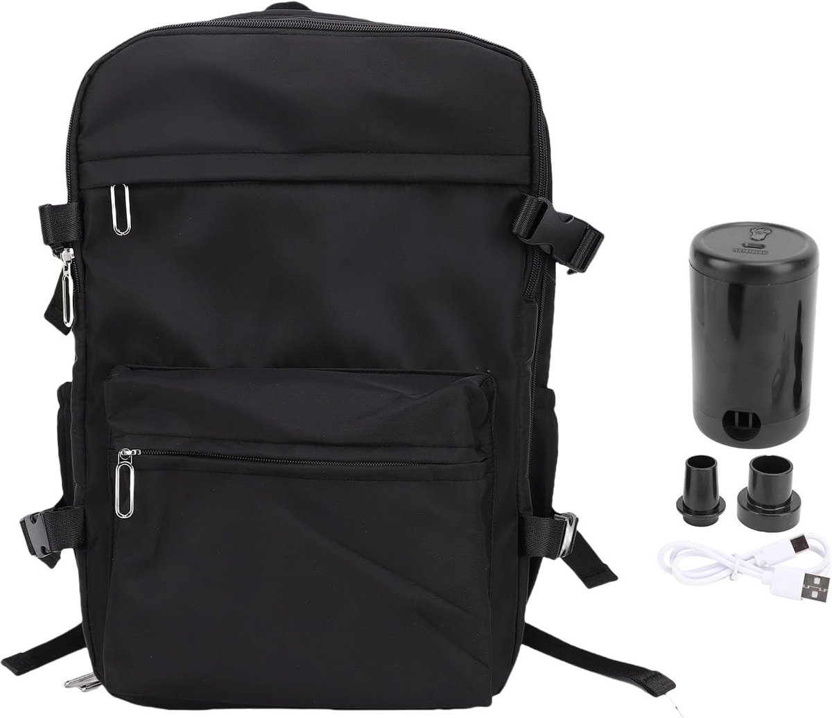 Vacuüm Rugzak - Grote Compressie Tas - Reizen & Opslag - Ingebouwde Pomp - 27L Capaciteit - Zwart