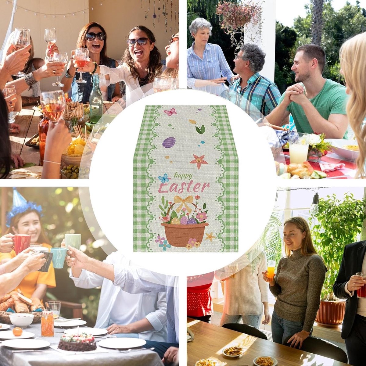 Paas Placemat - Tafeldecoratie - Feestelijke Tafel - Lentethema - 33 x 120 cm
